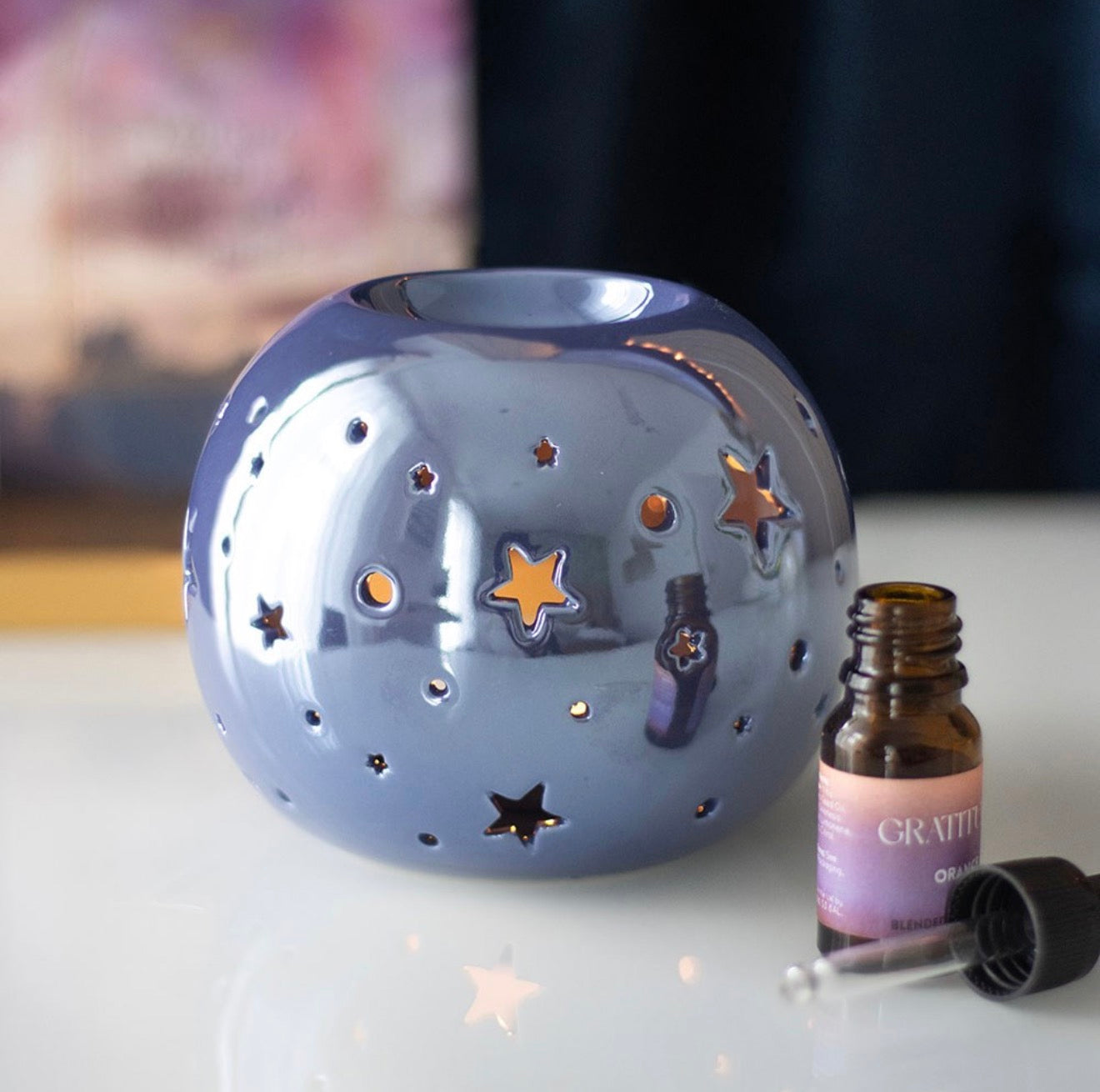 Brûleur - étoile violette irisée