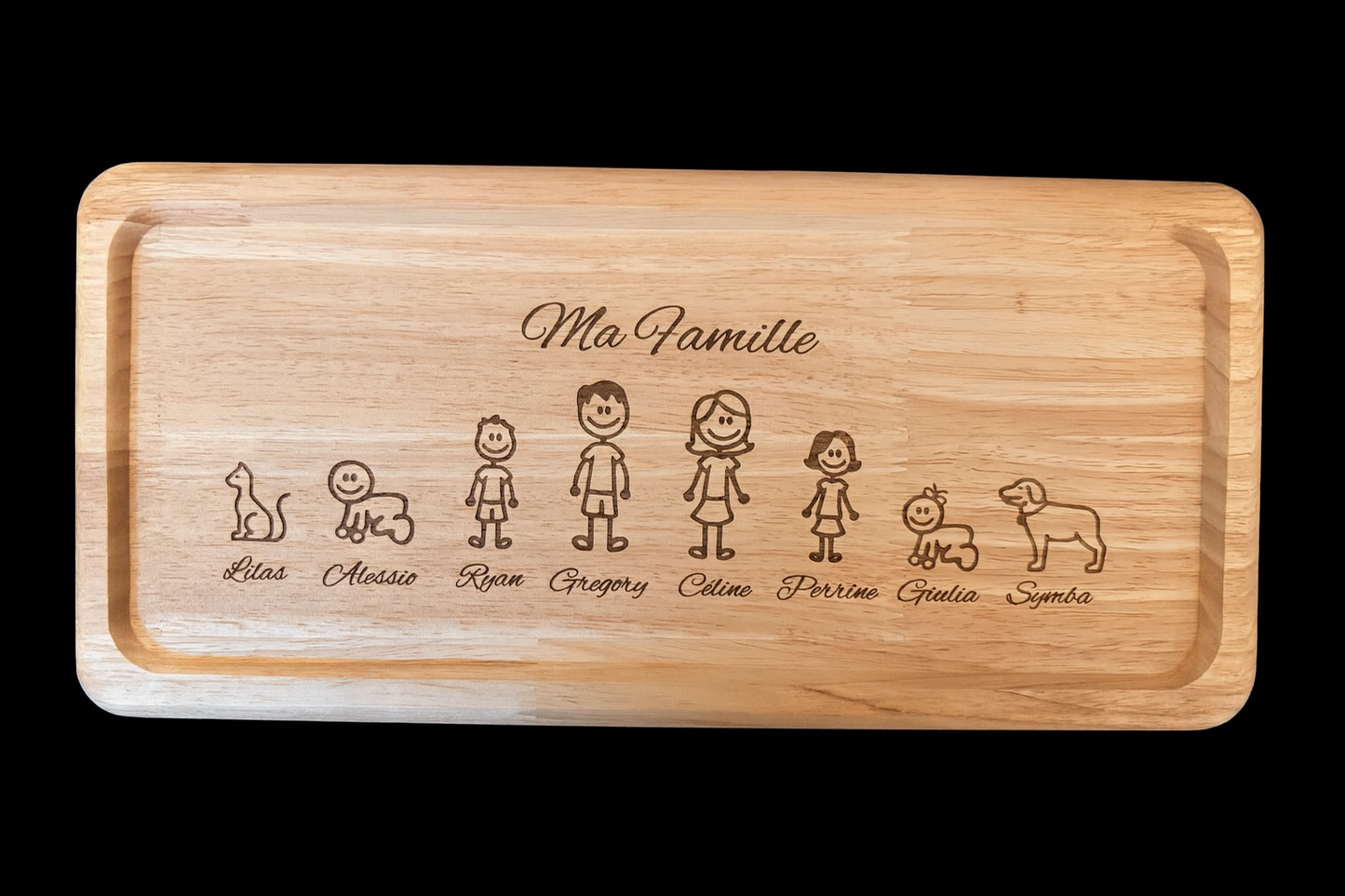 Planche famille gravé
