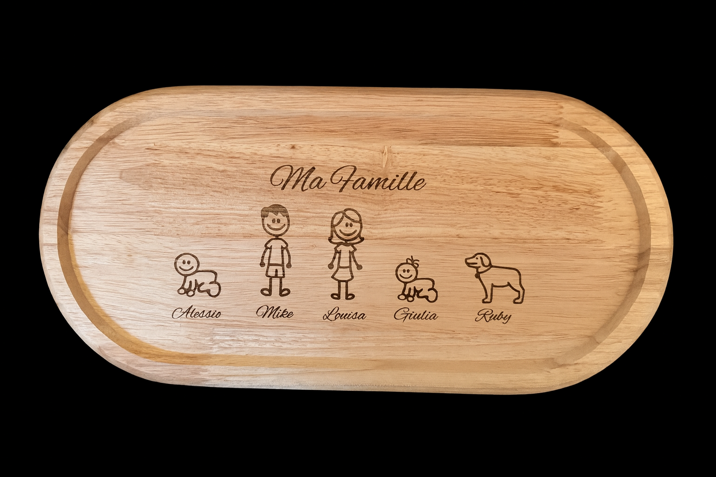 Planche famille gravé